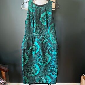 Carmen Marc Valvo Peplum Dress